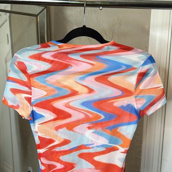 NWOT Marbled Print Sheet Bodysuit - Picture 8 of 8